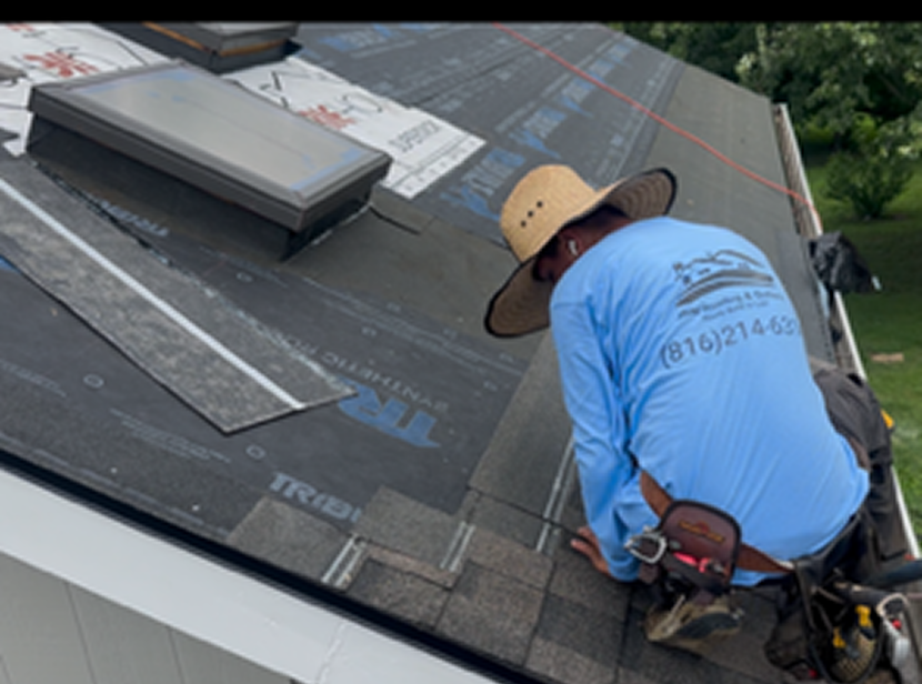 Completed roofing project in Kansas City by JRM Roofing